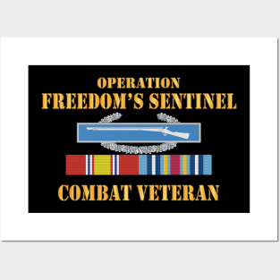 Operation Freedom’s Sentinel (OFS) SVC Bar  w CIB - Combat Veteran X 300 Posters and Art